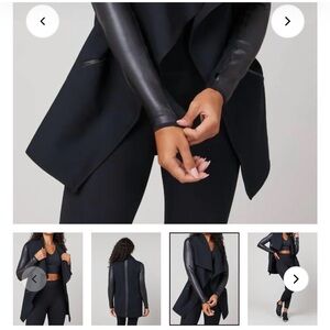 SPANX Black Waterfall Jacket